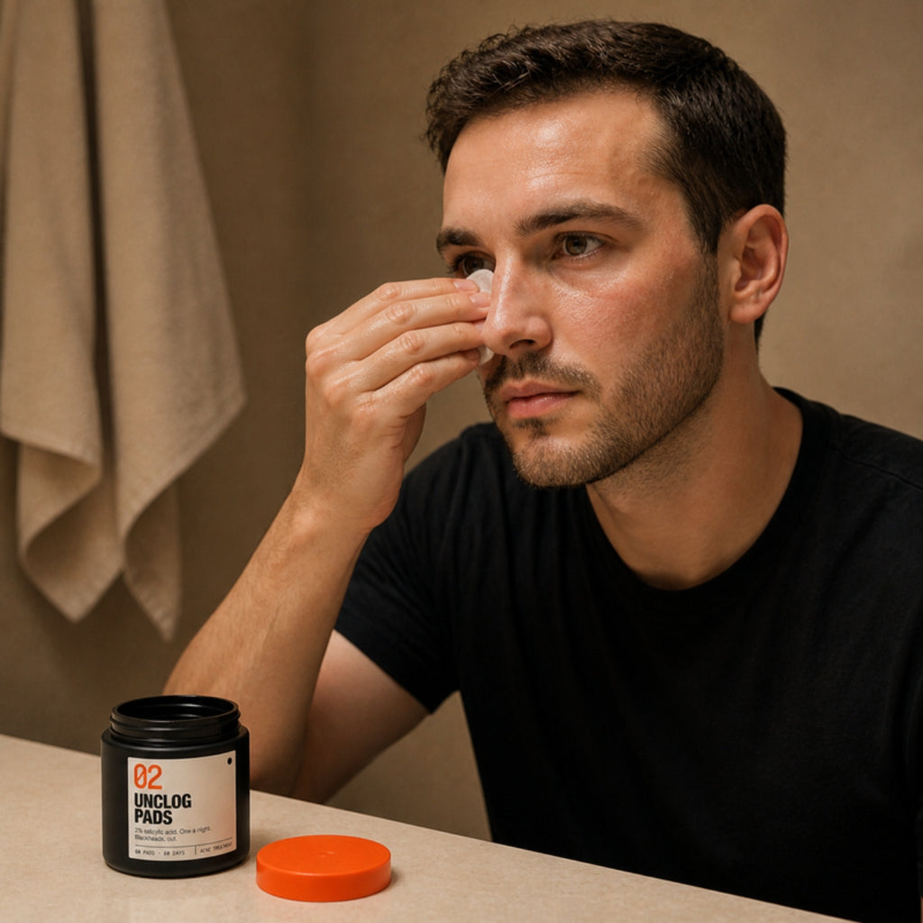 Unclog Pads in use: one swipe along the nose