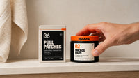 The Blackhead Kit on the bathroom shelf