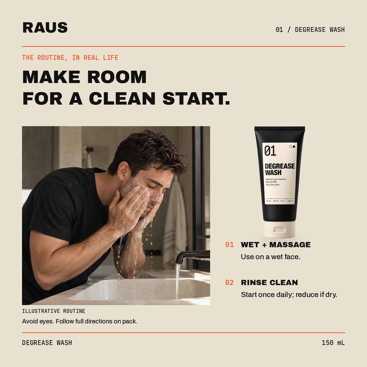 Degrease Wash — how it fits the routine